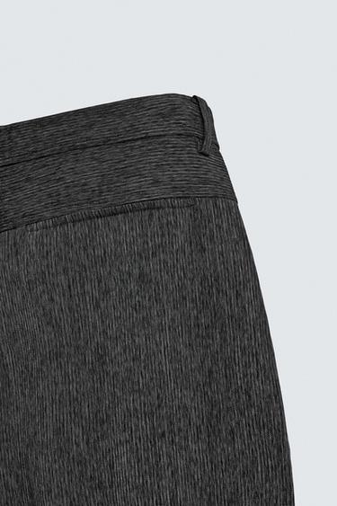 PANTALON CARROT FIT STRUCTURÉ - Gris / Bleu de Zara - Image 8