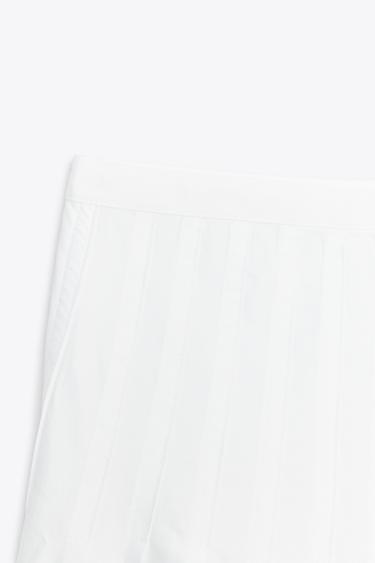 PLEATED MIDI SKIRT - White by Zara - Image 8