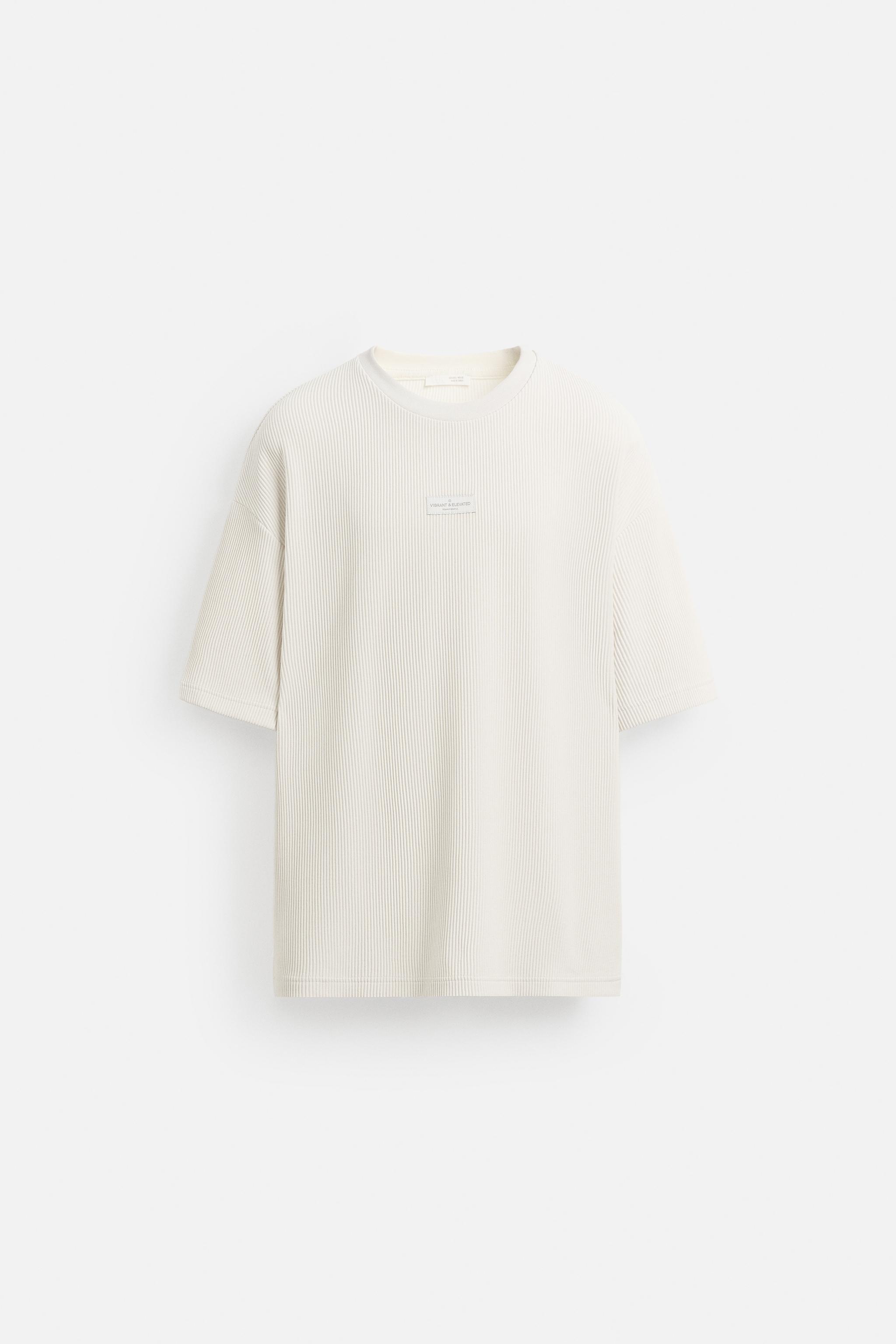 【ZARA】縦構造Tシャツ 縦構造Tシャツ - ブラック | ZARA Japan / 日本