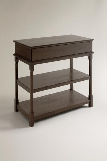 WOODEN STORAGE UNIT - Dark brown by Zara - Image 0