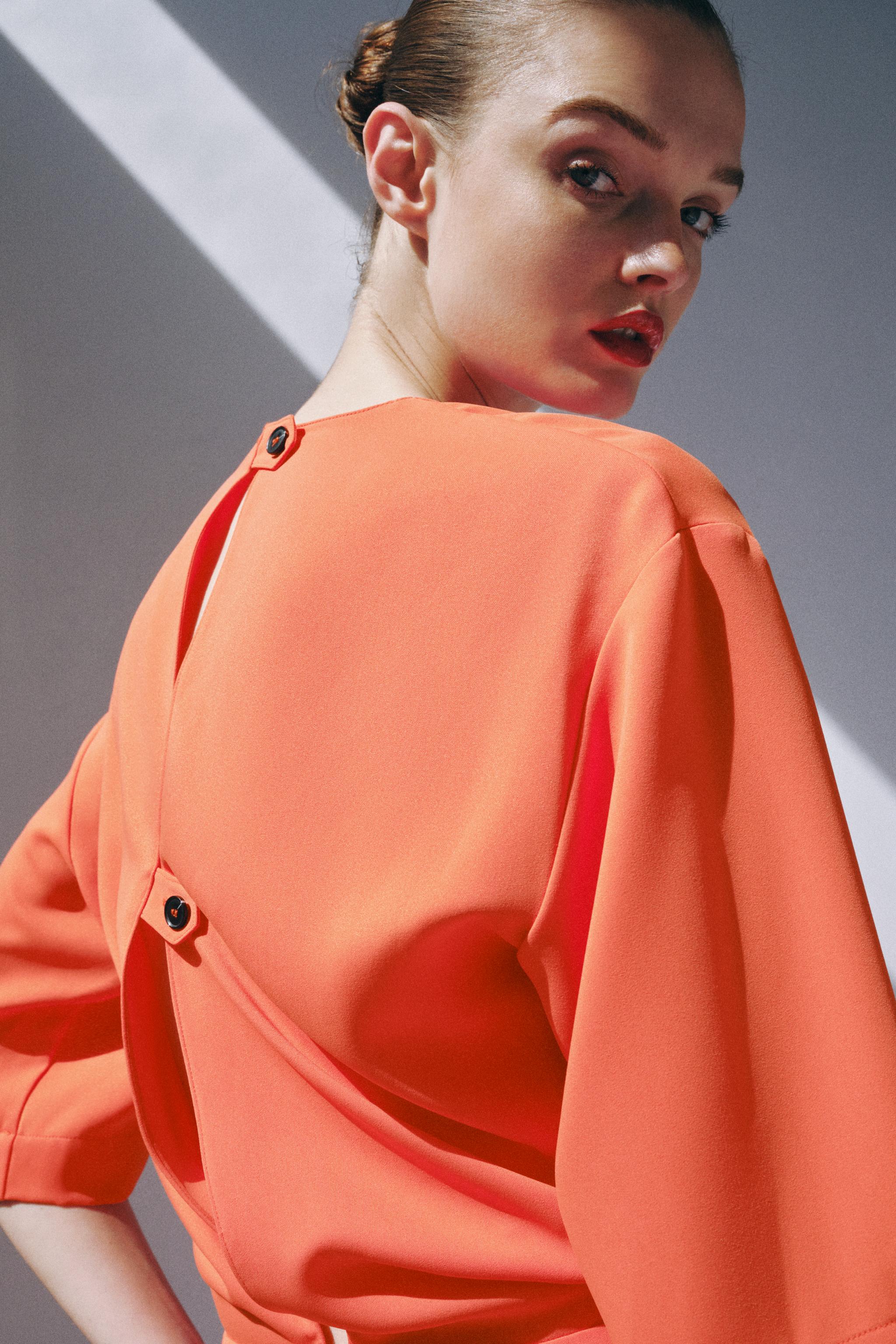 ZW COLLECTION DRAPED MIDI DRESS