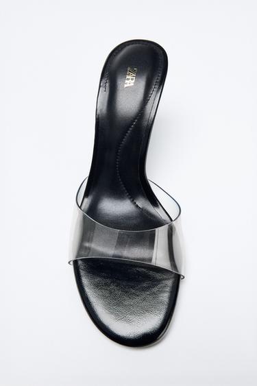 VINYL HIGH-HEEL SANDALS - Transparent by Zara