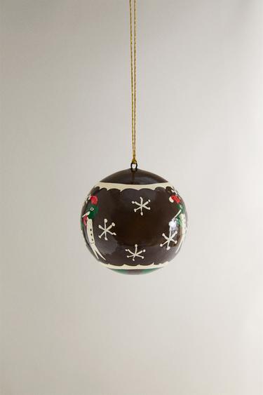 WEIHNACHTSBAUMKUGEL MIT FLÖTENSPIELERN - Braun von Zara - Bild 0