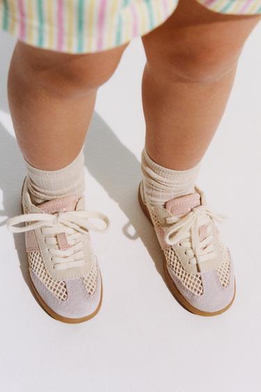Zara MESH SNEAKERS - White