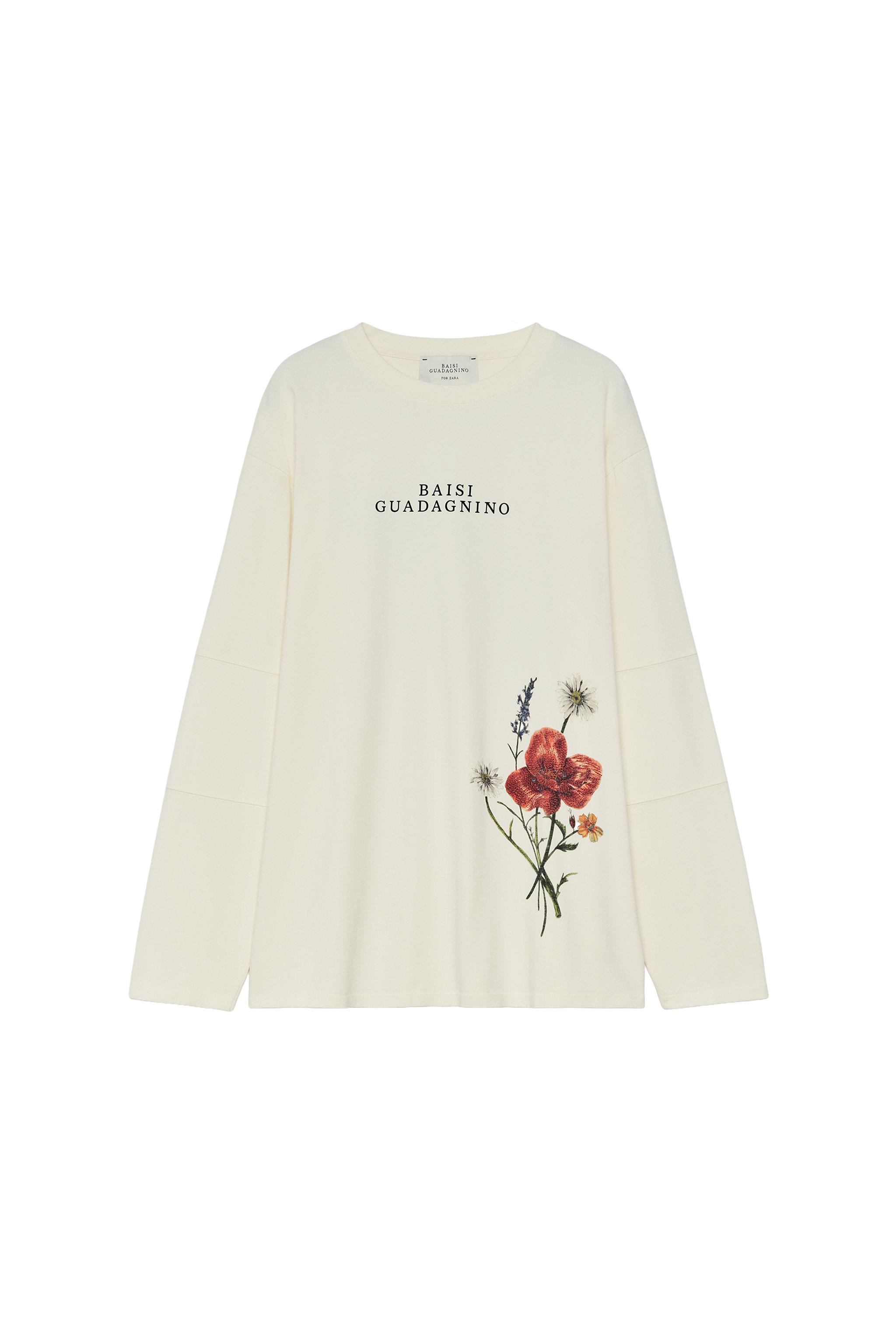CAMISETA MANGA LARGA ESTAMPADOS CONTRASTE