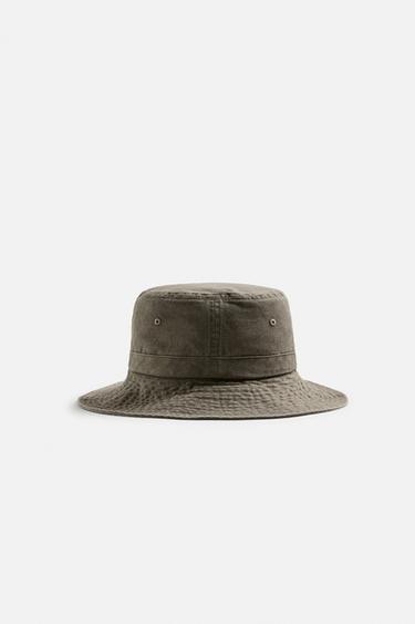 Zara Açık bej - YIKANMIŞ BUCKET ŞAPKA