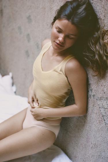 100% WOOL STRAPPY TOP - Yellow by Zara - Image 2