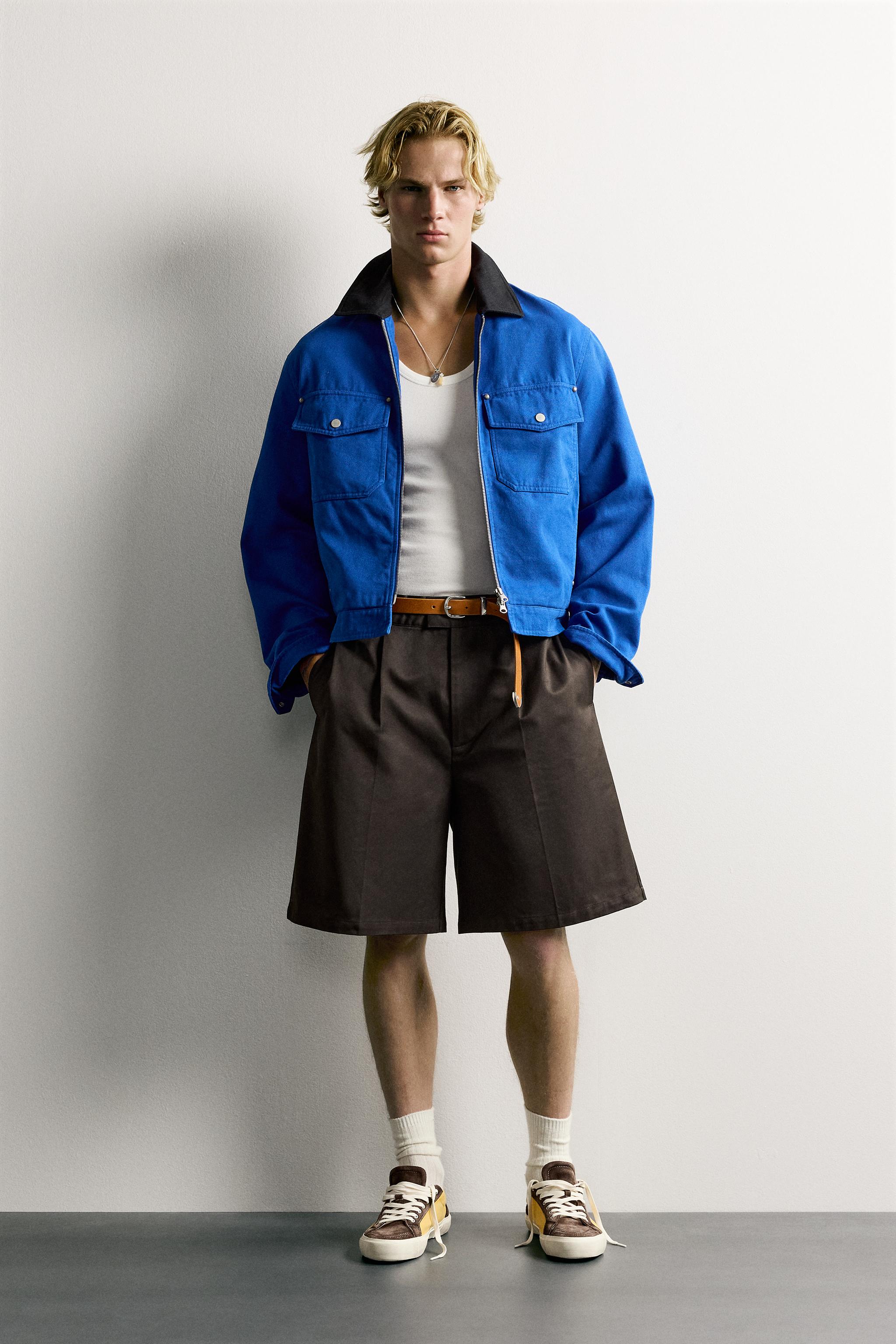 RELAXED FIT PLEATED SHORTS