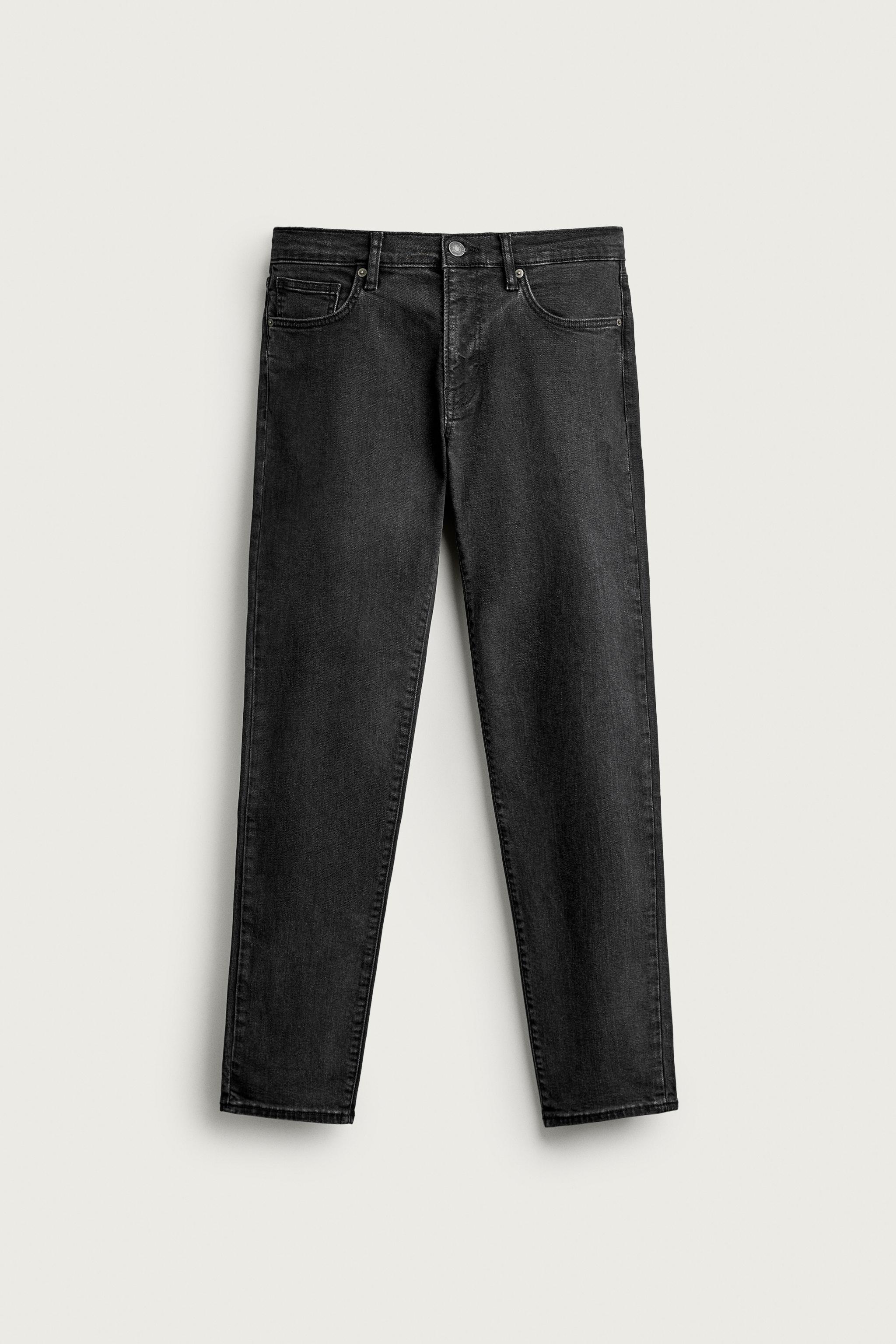 BASIC SLIM FIT JEANS — Charcoal