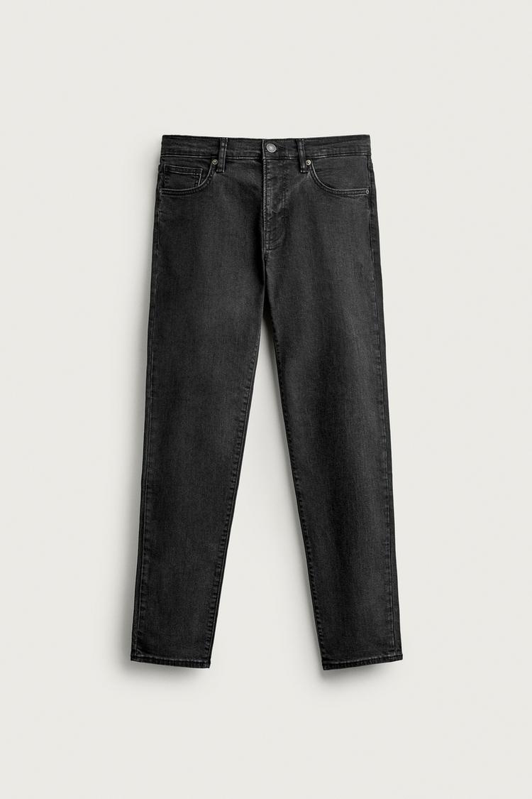 BASIC SLIM FIT JEANS — Charcoal