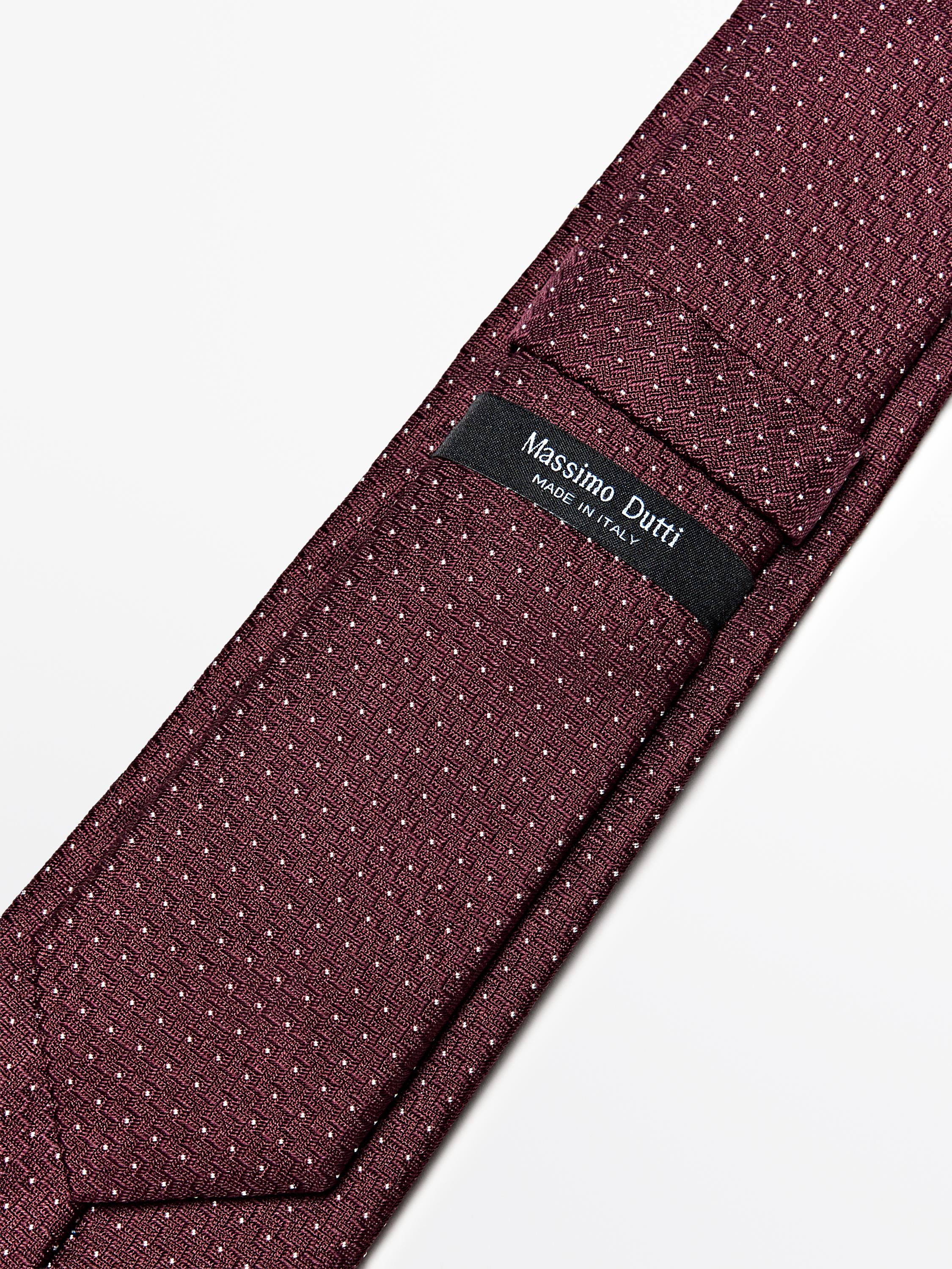 100% silk polka dot tie