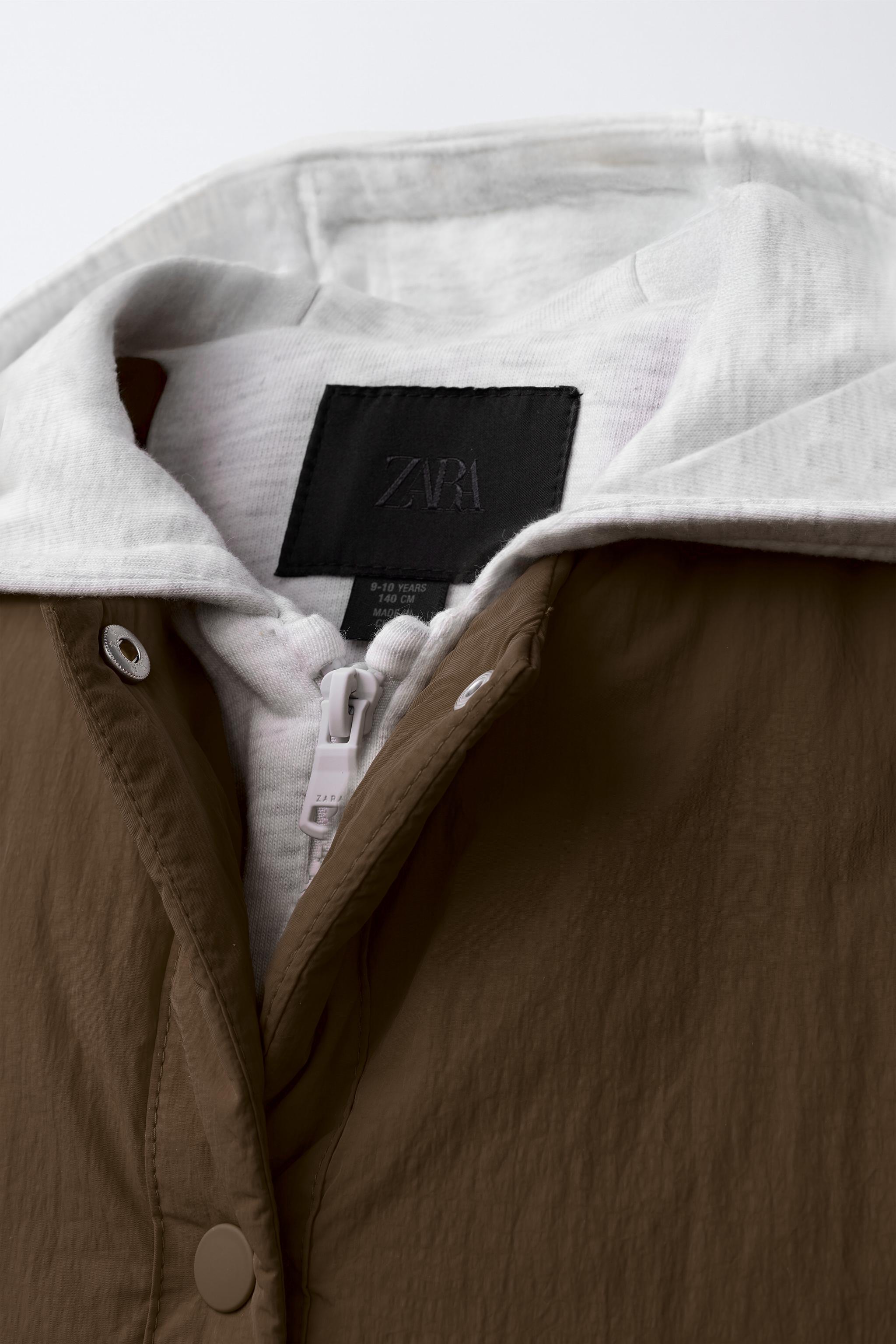 BLOUSON REMBOURRÉ À CAPUCHE EN MOLLETON
