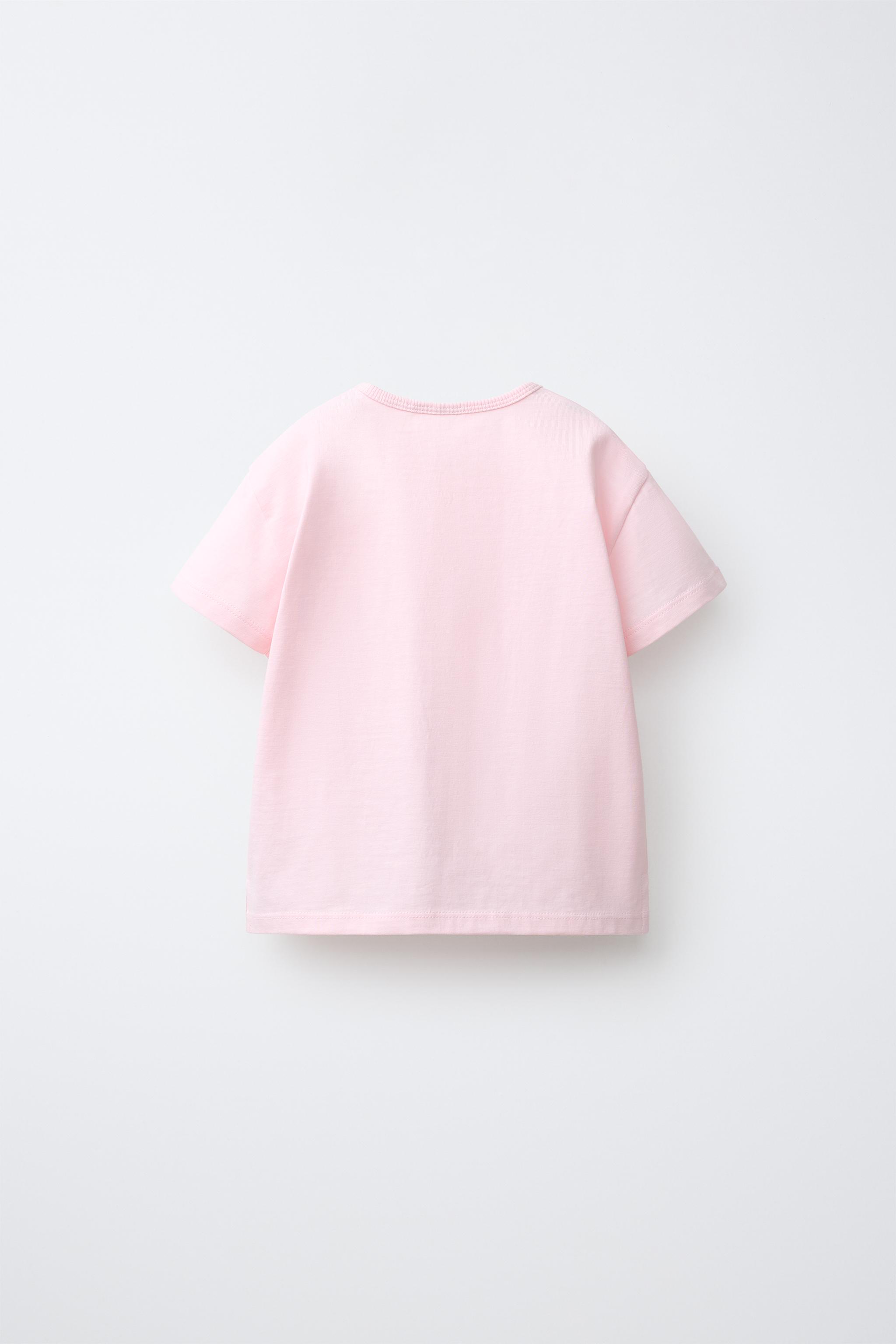 Детские футболки Zara HEART APPLIQUÉ T-SHIRT — фото 2