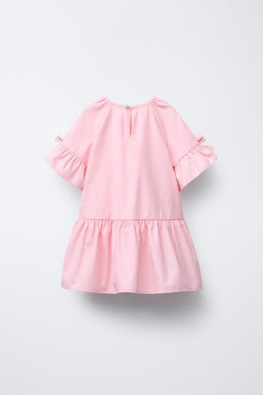 BOW SLEEVE DRESS - Pink by Zara - Image 1