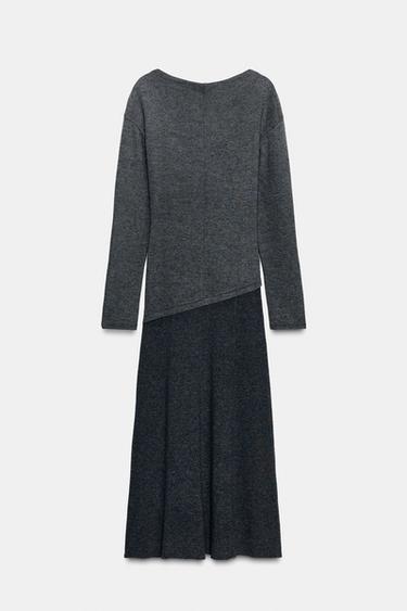 ROBE SOFT BIMATIÈRE - Gris chiné de Zara - Image 1