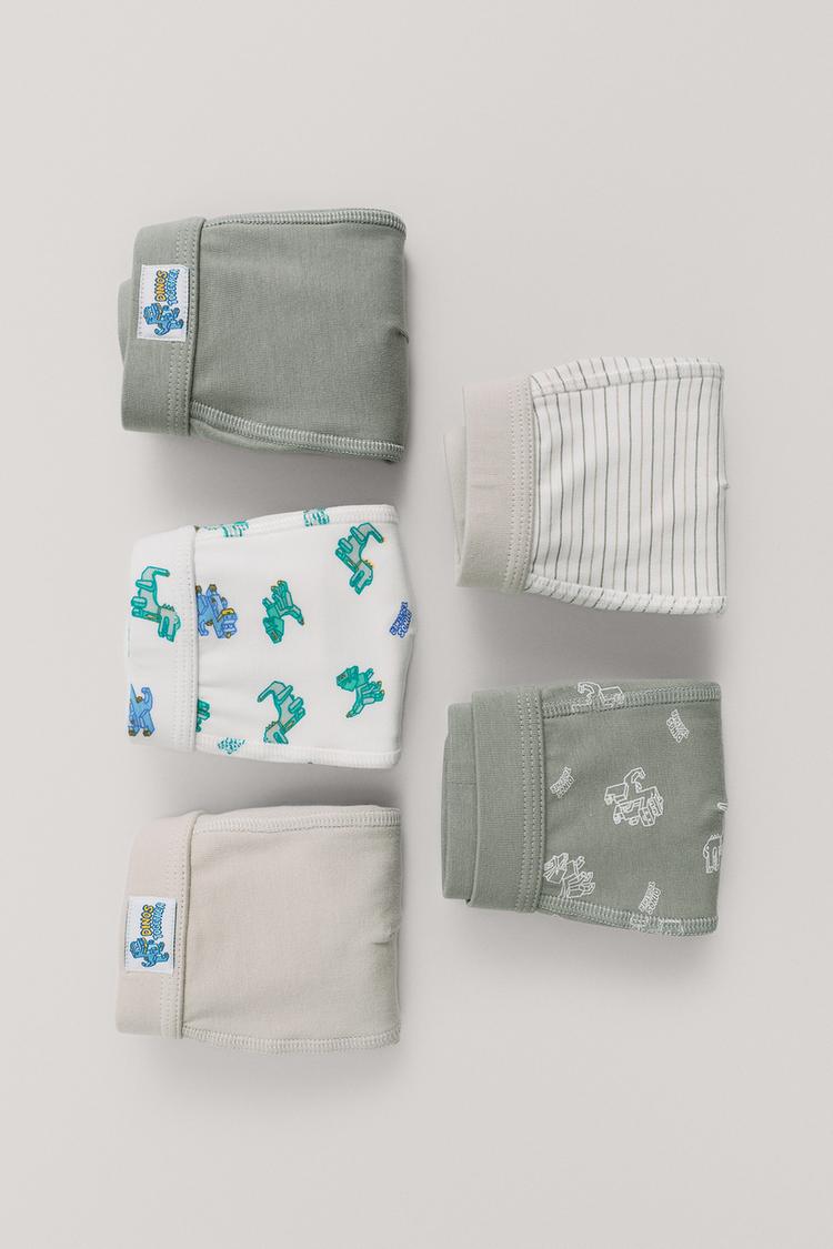 2 6 anos pack cinco boxers dinosaurios