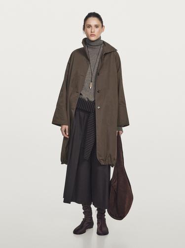 Zara Long parka with detachable gilet - Brown