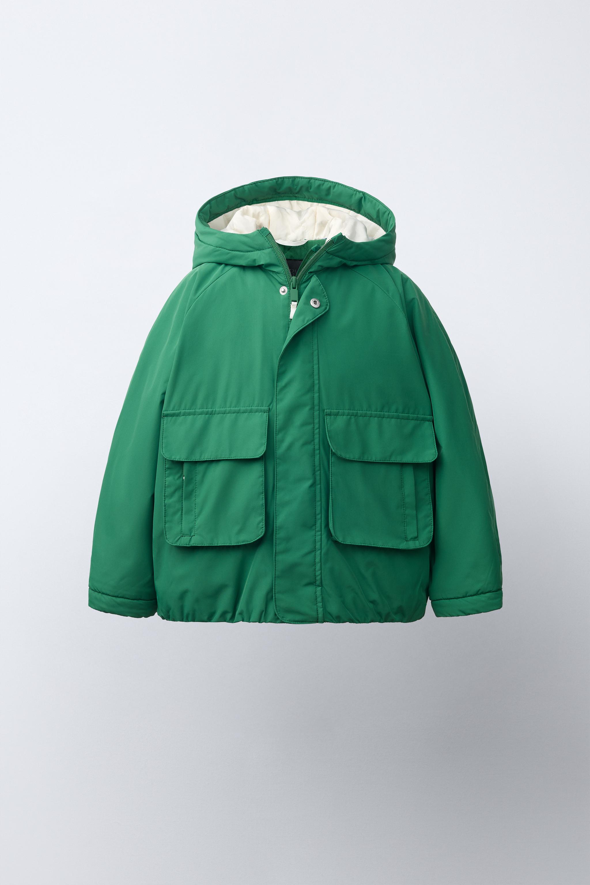 Детские куртки Zara WATER REPELLENT CONTRAST DETAIL PARKA — фото 2