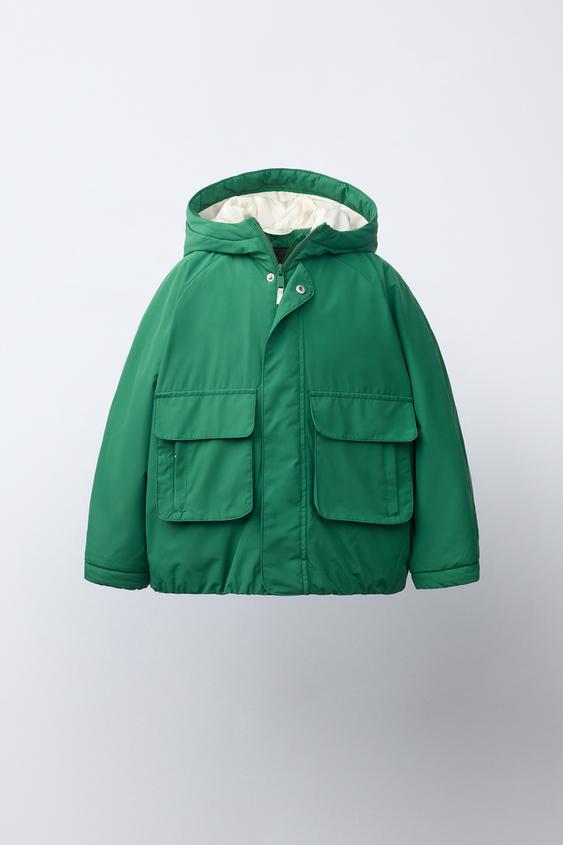 PARKA DETALLES CONTRASTE WATER REPELLENT - Verde de Zara - Imagen 0