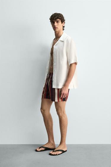 MAILLOT DE BAIN MI-LONG À RAYURES - Multicolore de Zara - Image 3