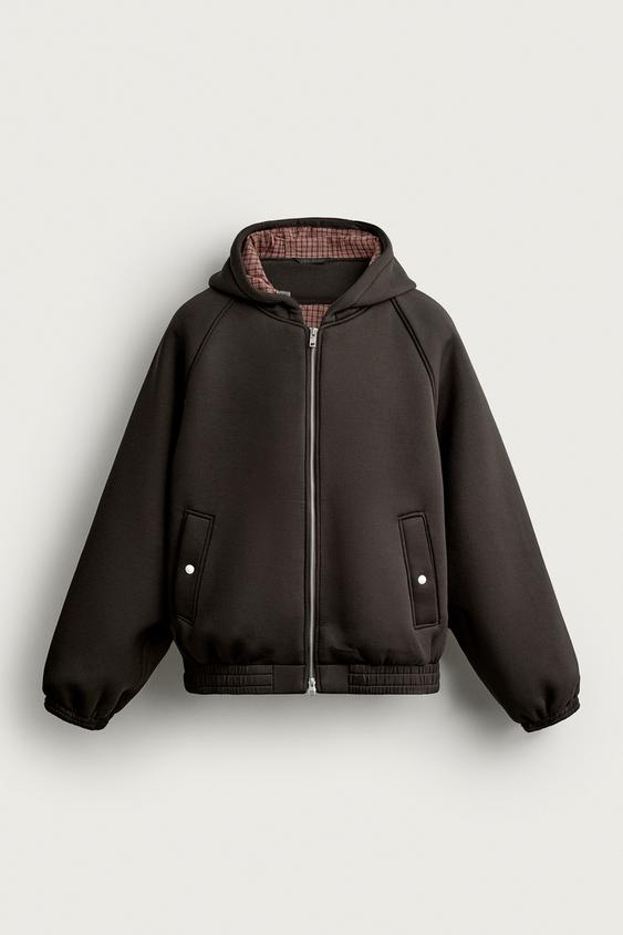 VESTE TECHNIQUE RELAXED FIT À CAPUCHE - Marron de Zara - Image 6