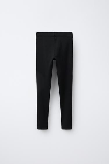 LEGGING CÔTELÉ ÉTIQUETTE - Noir de Zara - Image 1