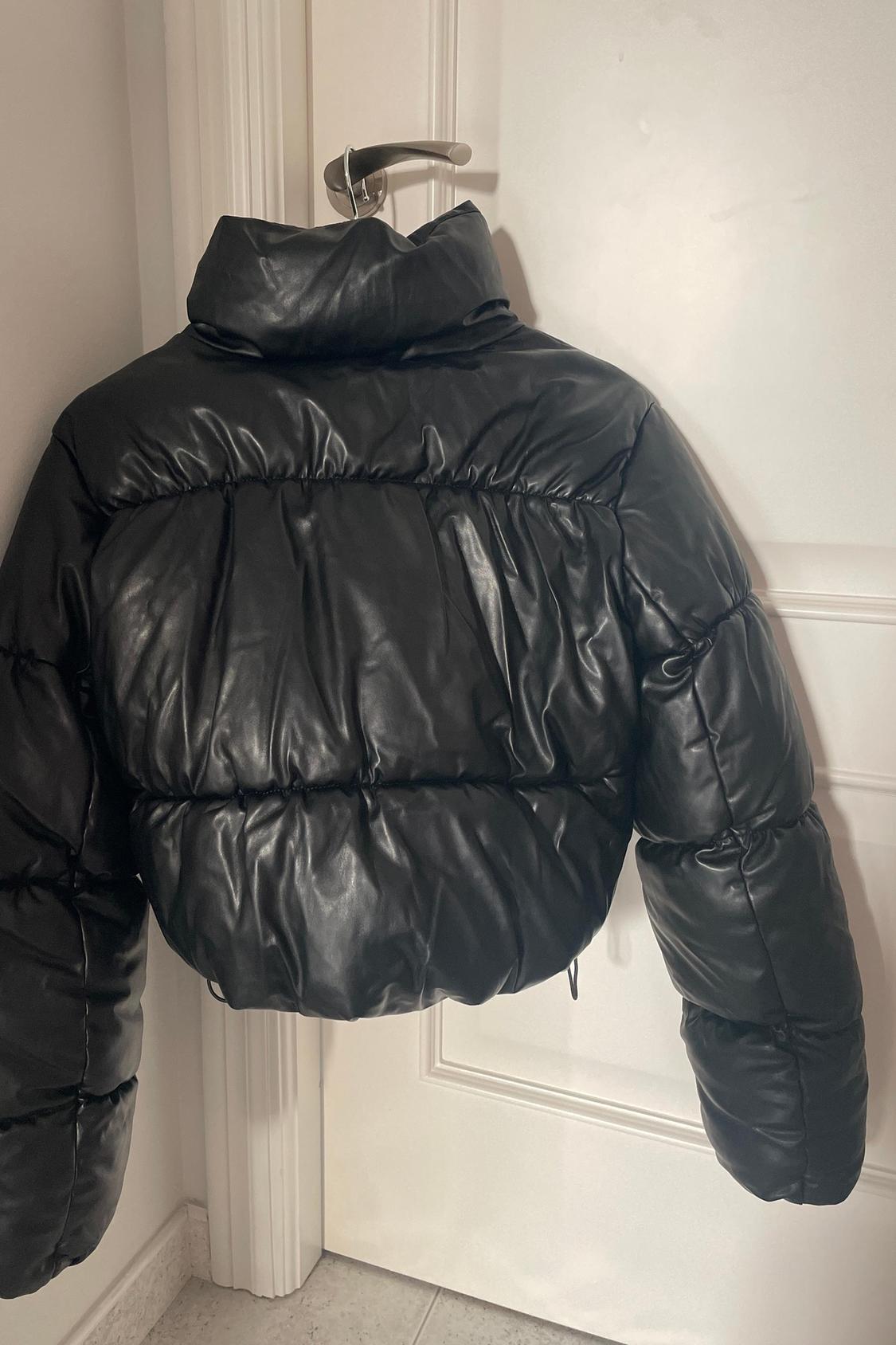 FAUX LEATHER PUFFER JACKET - Image 3