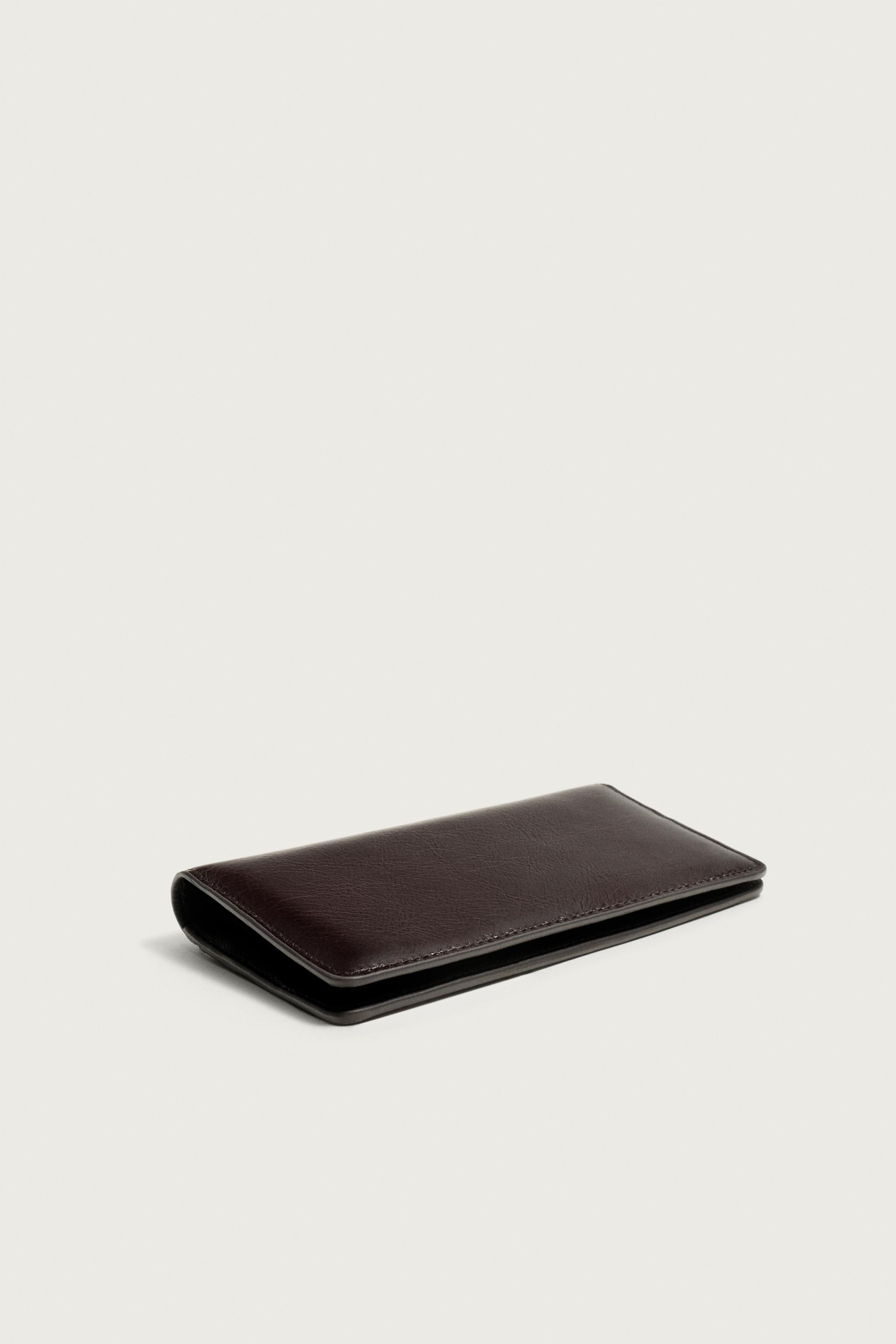 XL LEATHER WALLET — Brown