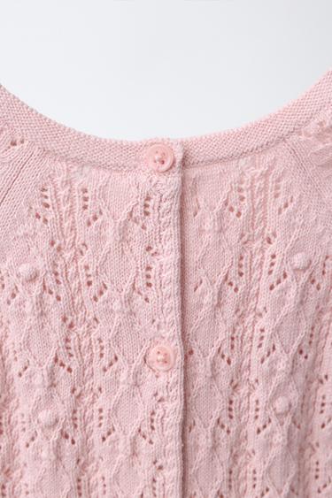 COMBI-SHORT EN MAILLE AJOURÉE - Rose clair de Zara - Image 3