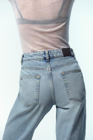 JEANS Z.04 STRAIGHT MID-WAIST FULL LENGTH - Light blue by Zara - Image 3