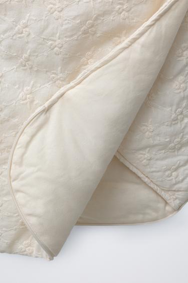 FLORAL EMBROIDERED BABY CARRIER SLEEPING BAG - Ecru by Zara - Image 3