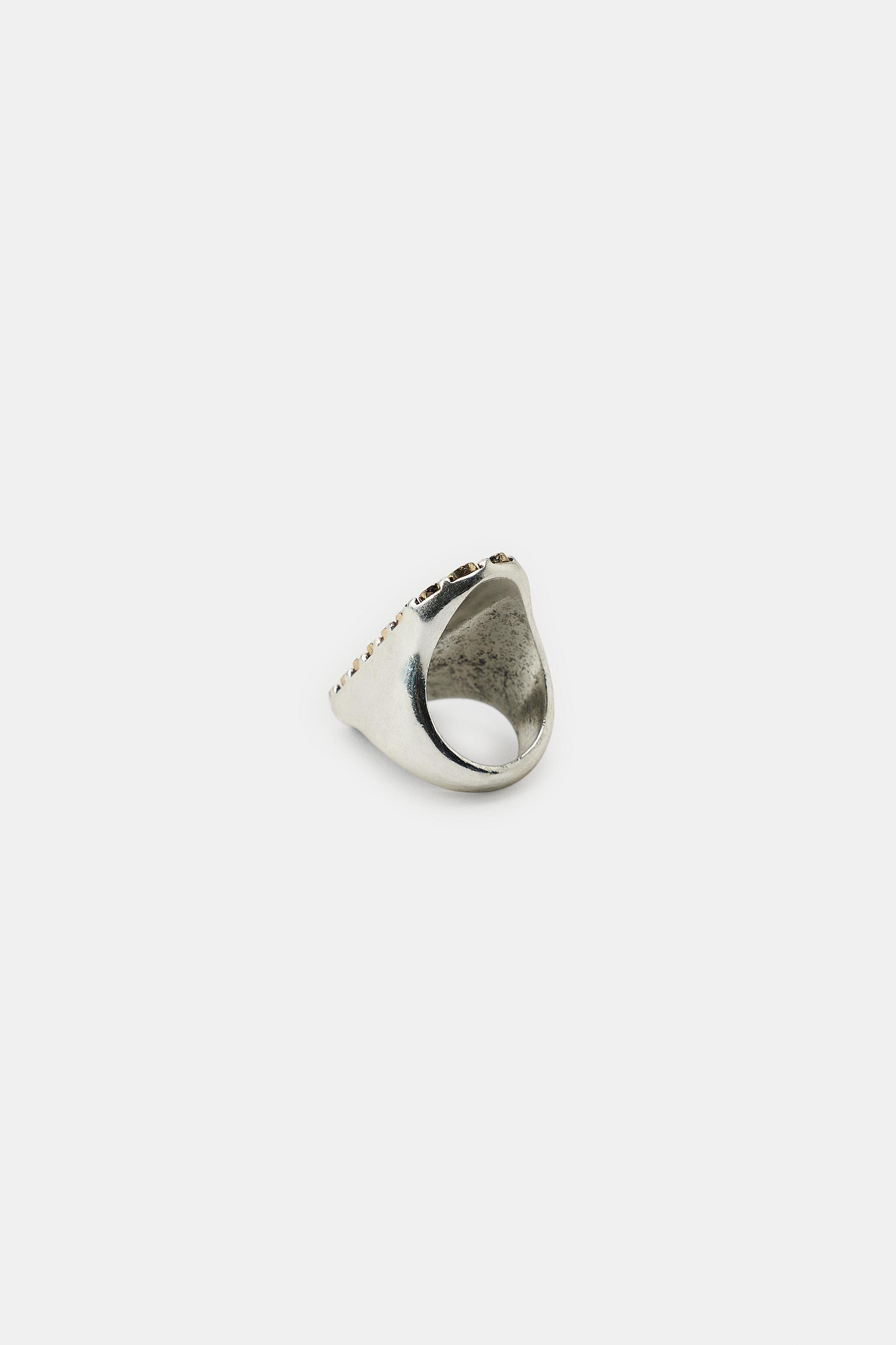 BAGUE OVALE COMBINÉE