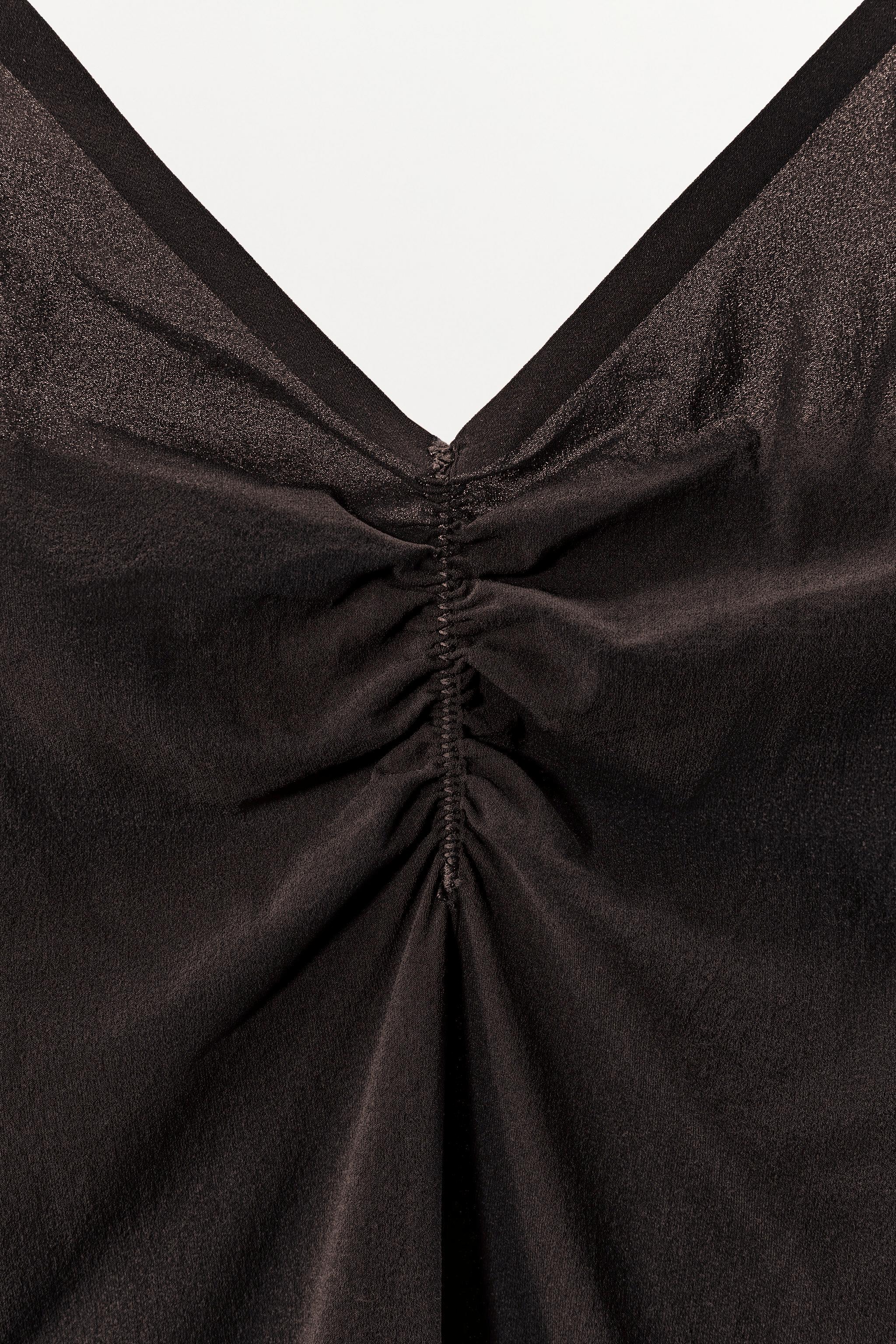 GATHERED NECK STOCKING TOP