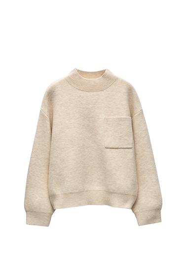 KNIT SWEATER WITH POCKET