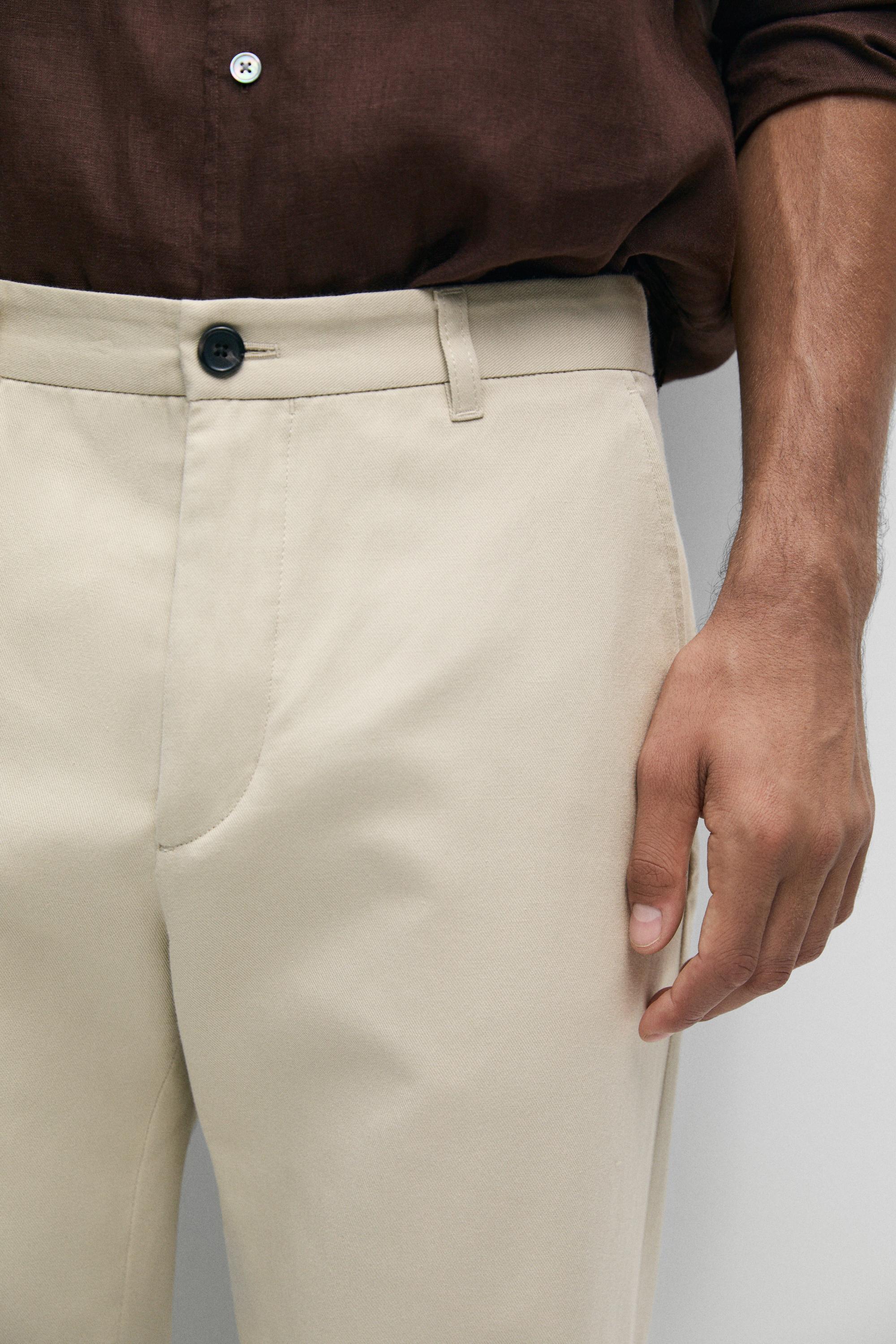 Cotton blend jogger fit pants