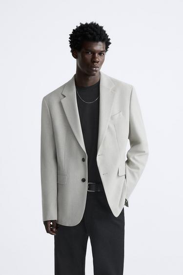 TEXTURED BLAZER - Stone by Zara