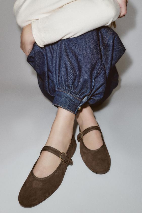 SUEDE BALLET FLATS