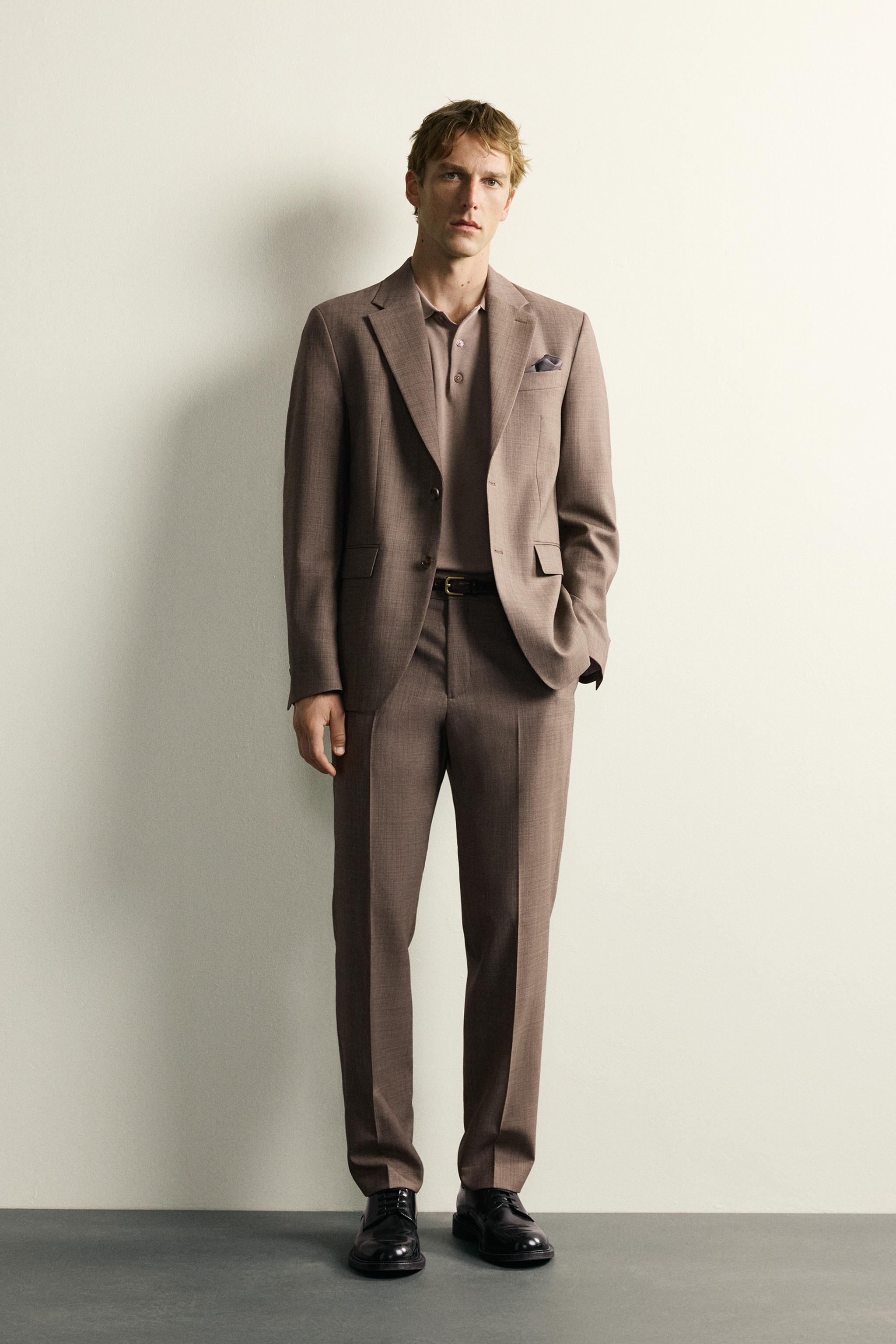 PANTALON DE COSTUME STRUCTURÉ AVEC LAINE