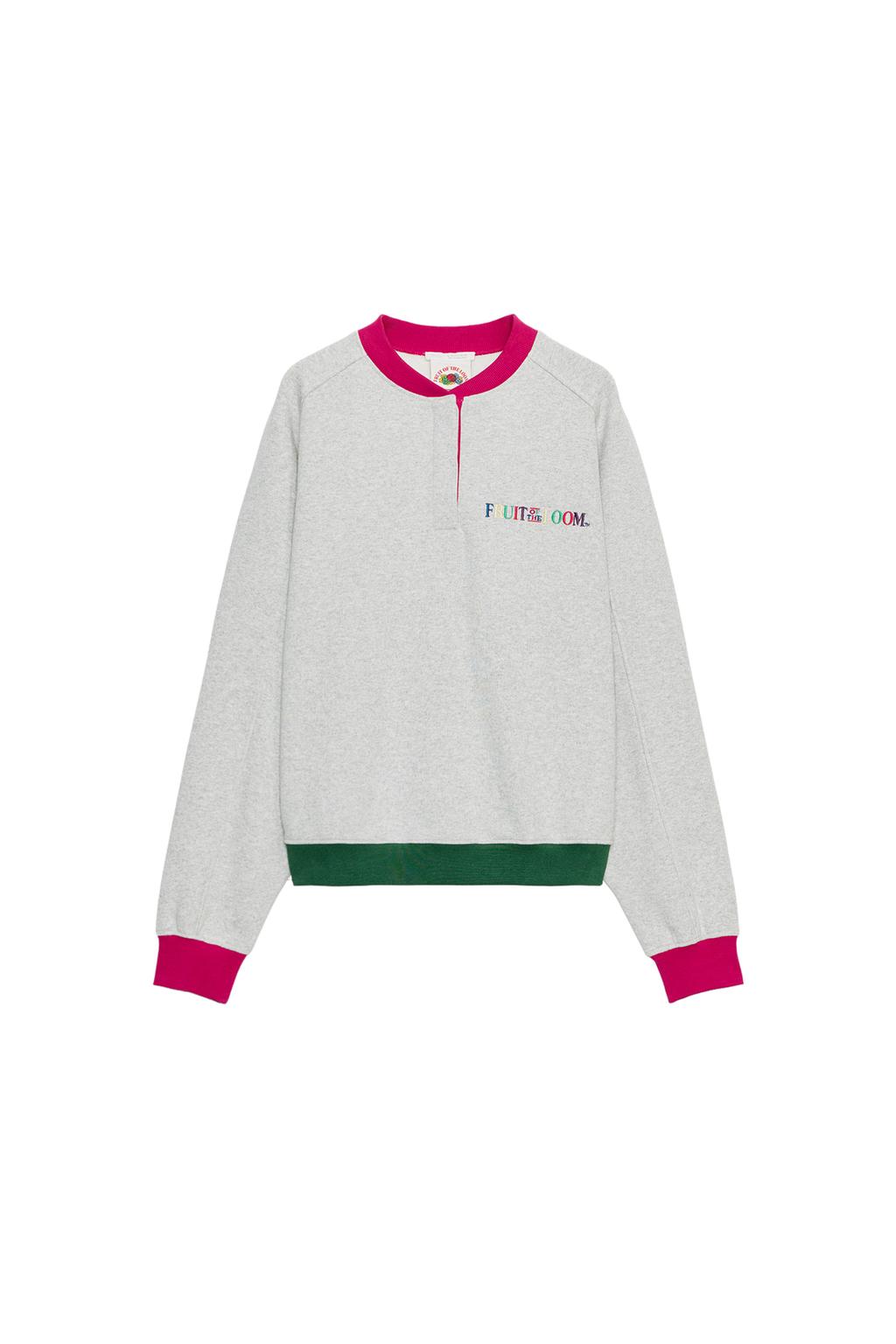 Fruit Of The Loom™ Contrast Sweatshirt - Grey Marl by Zara