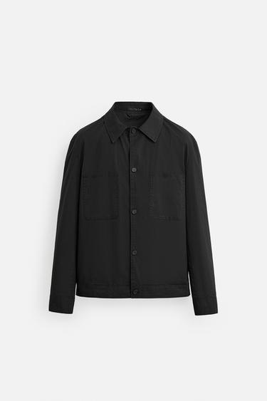 OVERSHIRT WITH POCKETS - Black by Zara - Image 6