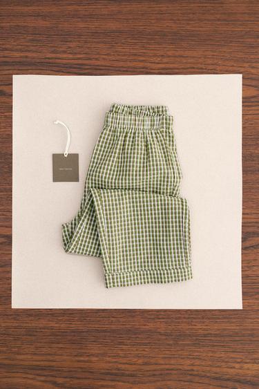 TIMELESS - CHECK SHIRT PYJAMAS - GREEN by Zara - Image 2