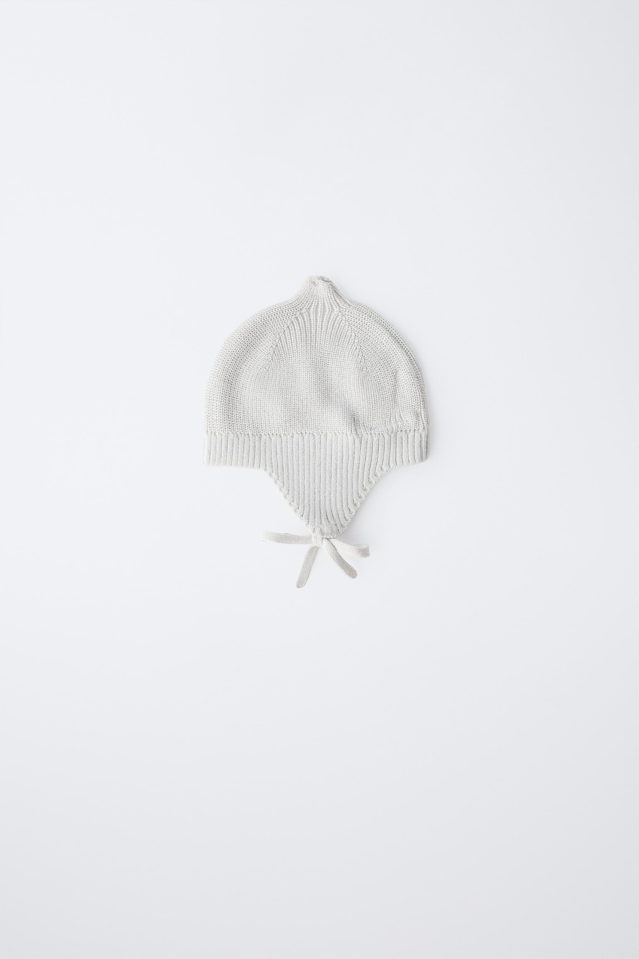 新品未開封　holiday CABLEKNIT BABY BONNET PEARL KNIT BONNET - Blue / Gray | ZARA United States