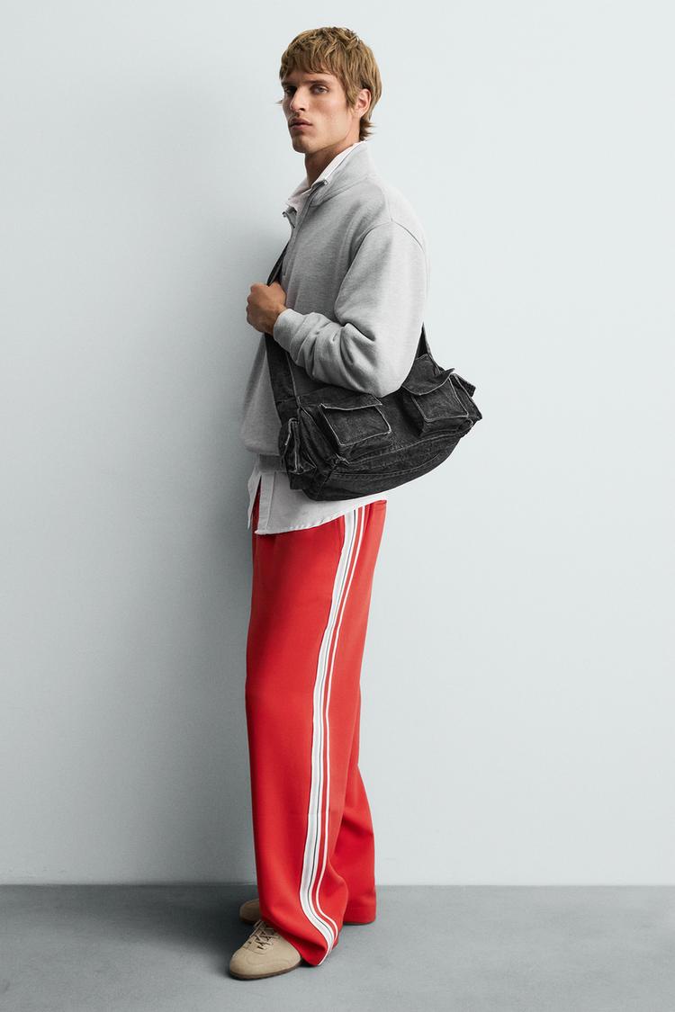 SAC BANDOULIÈRE DENIM MULTIPOCHES Noir ZARA France