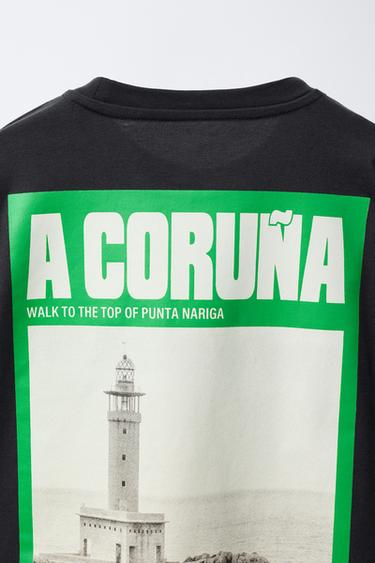 T-SHIRT VILLE DE LA COROGNE - Gris anthracite de Zara - Image 3