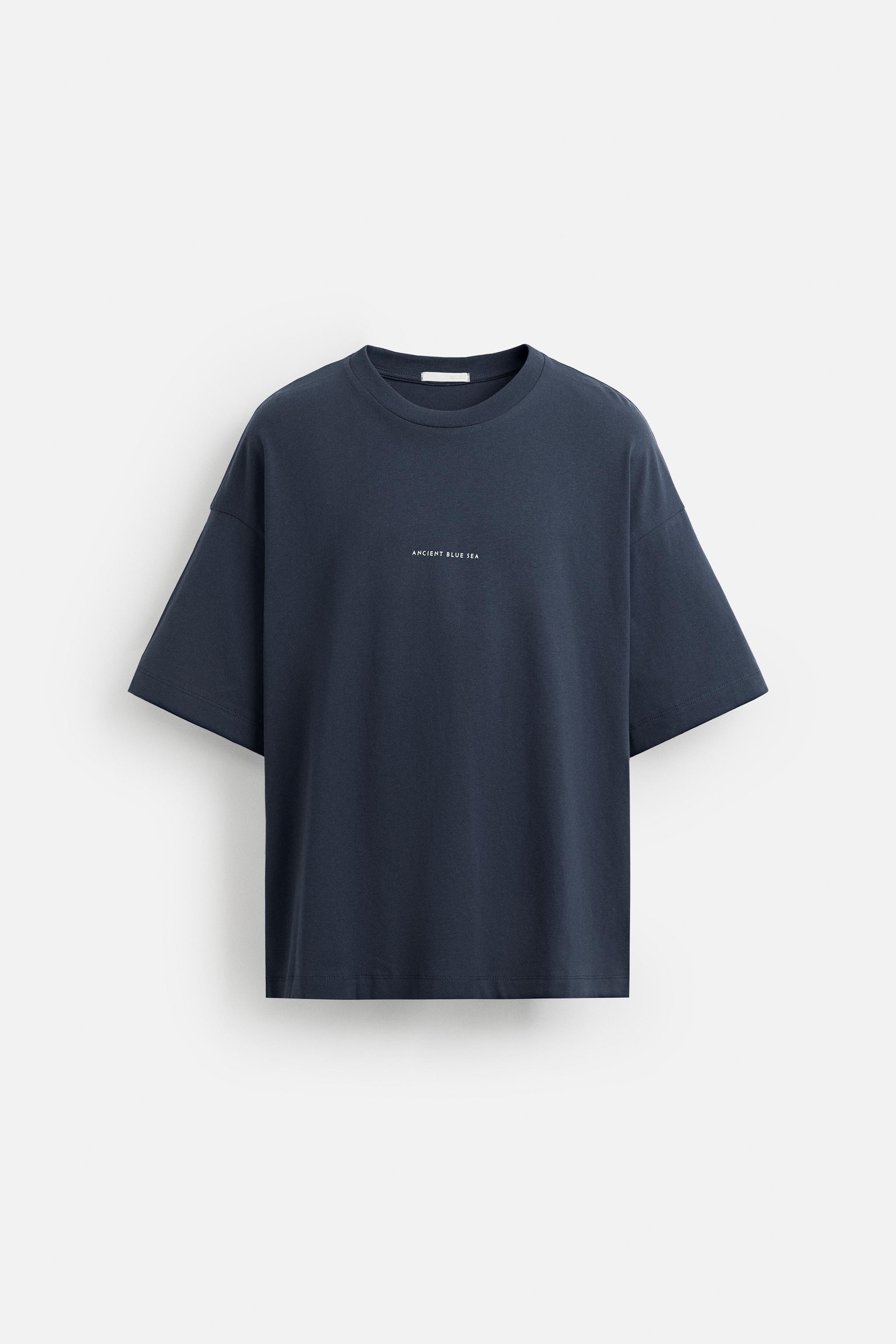 ★ドイツ発*ZARA*新作*SUNプリントTシャツ/BLUE★ SUN PRINT T-SHIRT - Blue | ZARA United States