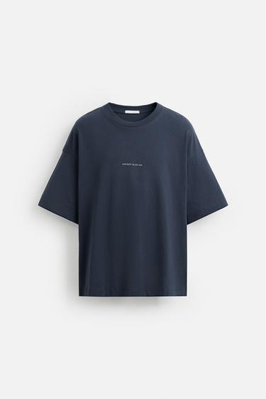 CAMISETA ESTAMPADO SOL - Azul de Zara