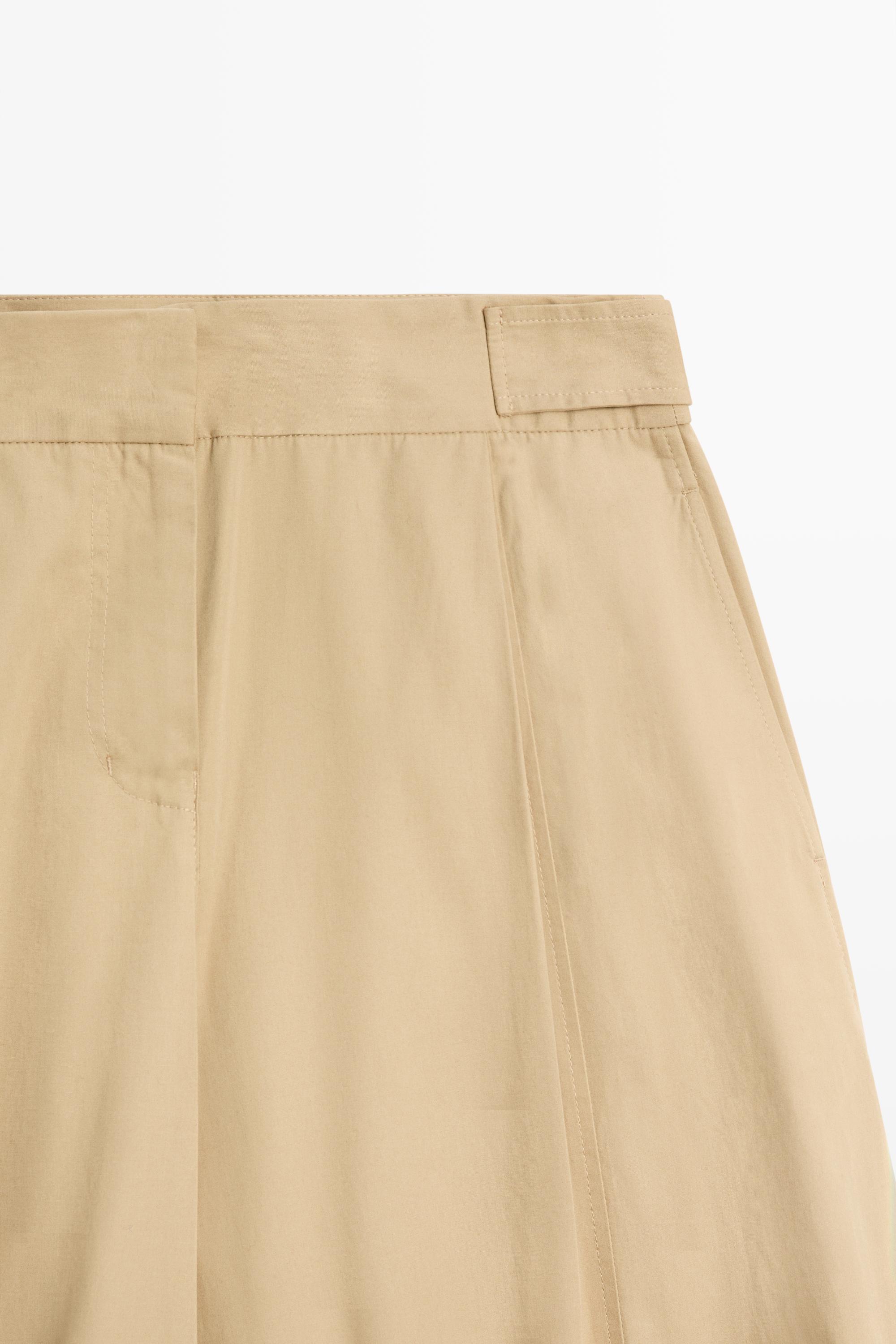 Pantalon barrel 100 % coton avec détail au bas