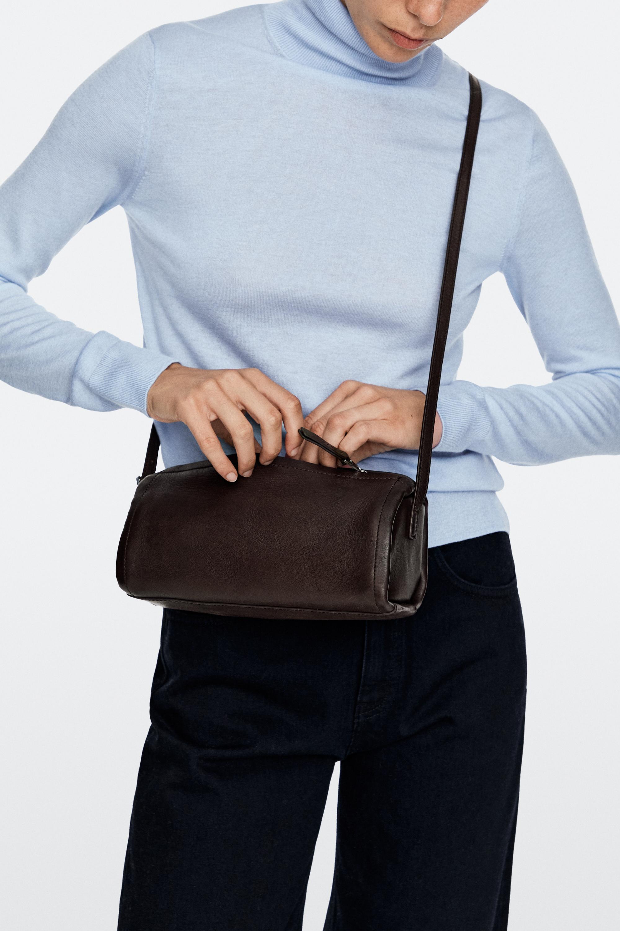 Nappa leather crossbody bag