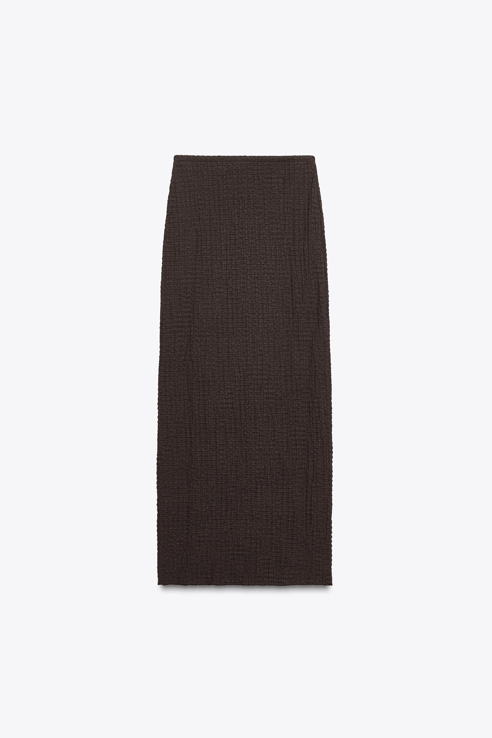 JUPE MIDI TEXTURÉE