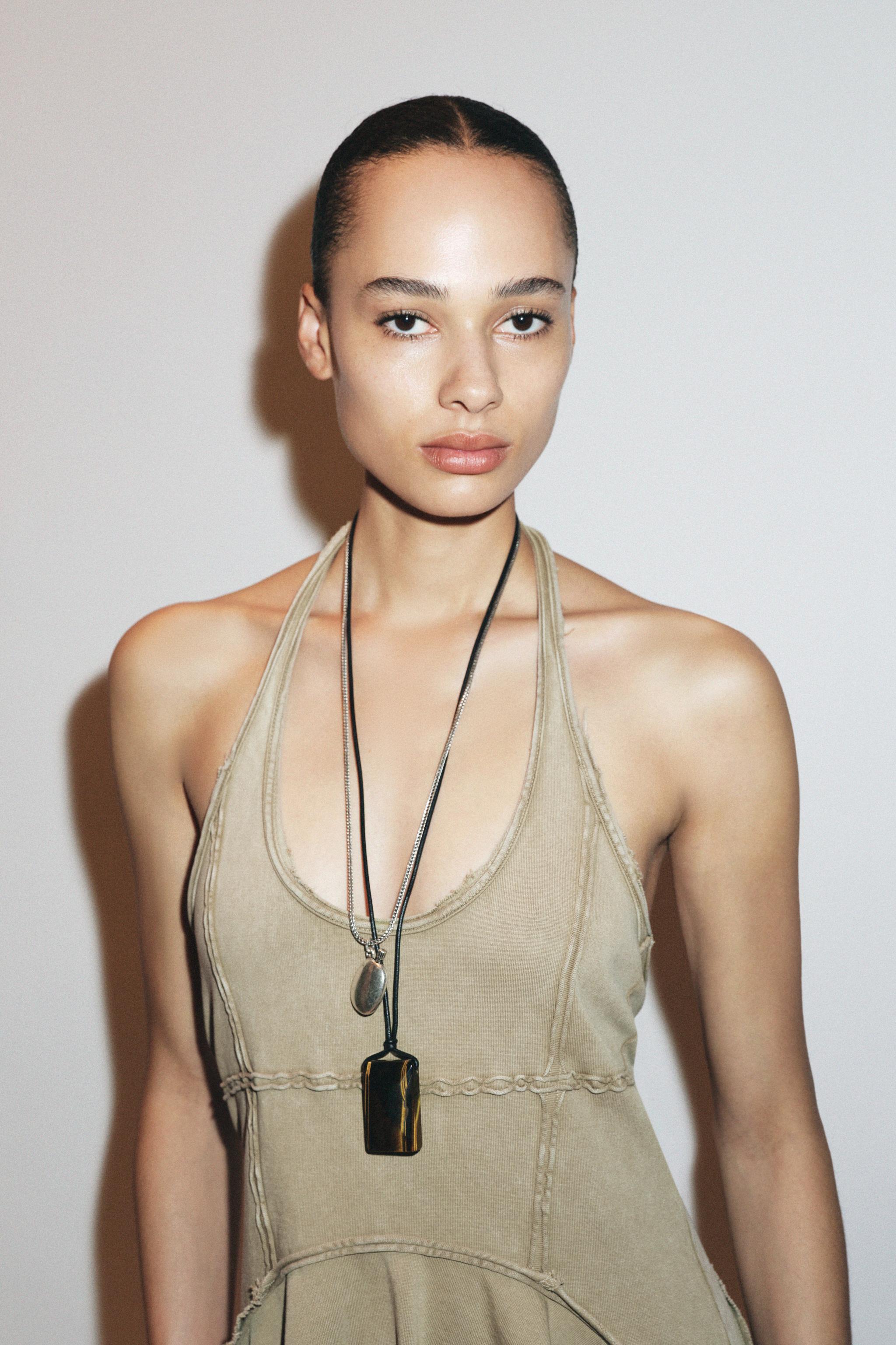 SHORT GODET DRESS - Light khaki | ZARA United States